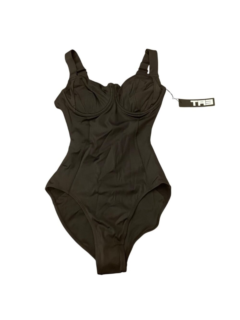 TA3 Lifty One Piece Underwire Swimsuit Black Sz SMALL REGULAR/LONG Cup H/I